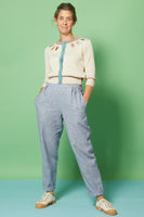 Palava Wilma Blue marl linen Trousers 16
