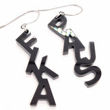 Favoretro Earrings Fikapaus Plain Black