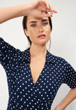 Jumperfabriken Blake Dot Jumpsuit Midnight Blue