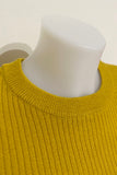 Dinadi - merino fitted rib sweater cyber yellow