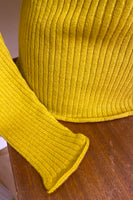 Dinadi - merino fitted rib sweater cyber yellow