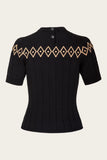 Emmy -The Darling Diamond Top, Black