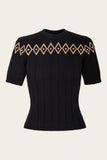 Emmy -The Darling Diamond Top, Black