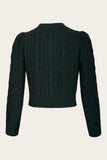 Emmy -The Ice Skater cardigan dark bottle green