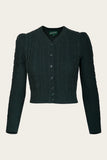 Emmy -The Ice Skater cardigan dark bottle green