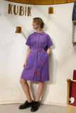 Kubik blouse dress purple stripe