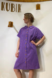 Kubik blouse dress purple stripe