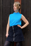Kubik top cineast polkadot turquoise