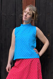Kubik top cineast polkadot turquoise