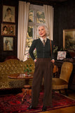Emmy -The Ice Skater cardigan dark bottle green