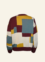Palava George plum boxes cardigan