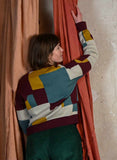 Palava George plum boxes cardigan