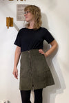 Kubik corduroy zip skirt