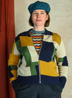 Palava Kate Mustard boxes cardigan