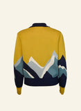 Palava Kate Mustard peak zip up cardigan
