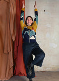 Palava Kate Mustard peak zip up cardigan