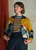 Palava Kate Mustard peak zip up cardigan