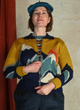 Palava Kate Mustard peak zip up cardigan