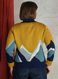 Palava Kate Mustard peak zip up cardigan