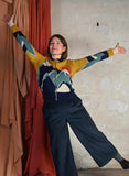Palava Kate Mustard peak zip up cardigan