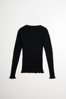Dinadi - merino fitted rib sweater black