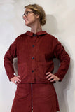 Kubik corduroy overshirt burgundy