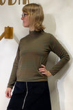 Kubik sweater stripes brown green