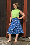 Kubik skirt Twist Midi Blåsippa