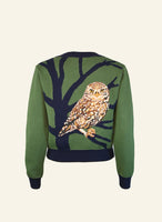 Palava Vera green owl cardigan
