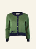 Palava Vera green owl cardigan