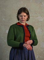 Palava Vera green owl cardigan