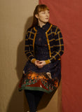Palava Vera Navy Mustard Check Cardigan