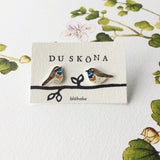 Du sköna earrings Blåhake