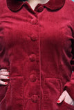 Cissi och Selma coat Berit Manchester rabarber