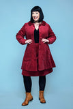 Cissi och Selma coat Berit Manchester rabarber