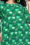 Cissi och Selma dress Ingrid Kittens koppar grön
