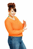 Cissi och Selma new cardigan Apelsin
