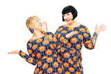 Cissi och Selma dress Doris Retroblom Blåbrun