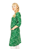 Cissi och Selma dress Doris Retroblom Grön