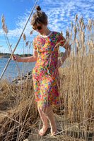 Kubik dress Twist Golden flowers