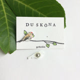 Du sköna bird earrings Gråsiska