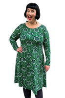 Cissi och Selma dress Kajsa Retroblom Grön