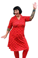 Cissi och Selma dress Monica Miniblom Röd