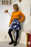 Kubik zip skirt nr 1 Vintage blue/white