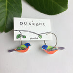 Du sköna bird earrings Påvefink