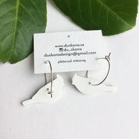 Du sköna bird earrings Sidensvans