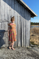 Kubik dress Twist Golden flowers