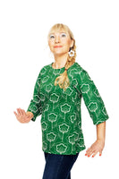 Cissi och Selma top Vendela Retroblom Grön
