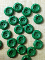 Buttons green retro 20 pieces