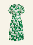 Palava Esme - Ivory Topiary Wrap Dress M